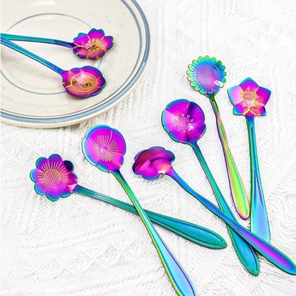 Set/2 Floral Spoons, Multicolor (SUNFLOWER + BALLOON) - Picture 4 of 12